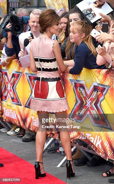 Cheryl Fernandez-Versini attends the London auditions of The X Factor at SSE Arena on July 16, 2015 in London, England.