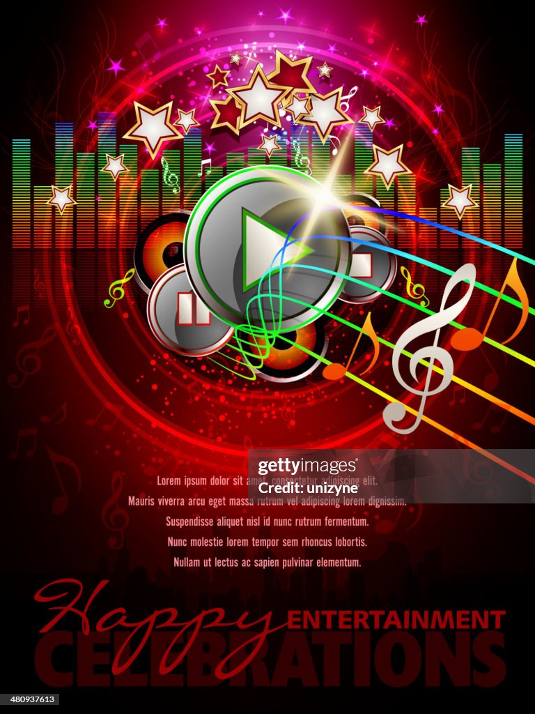 Musical Party Background with Copy space
