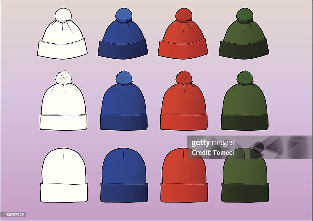 Conjunto de 12 diversos beanies