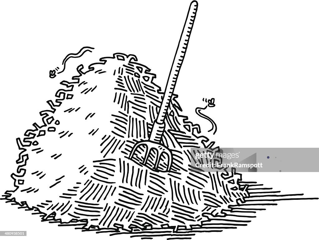Haystack Pitchfork Drawing