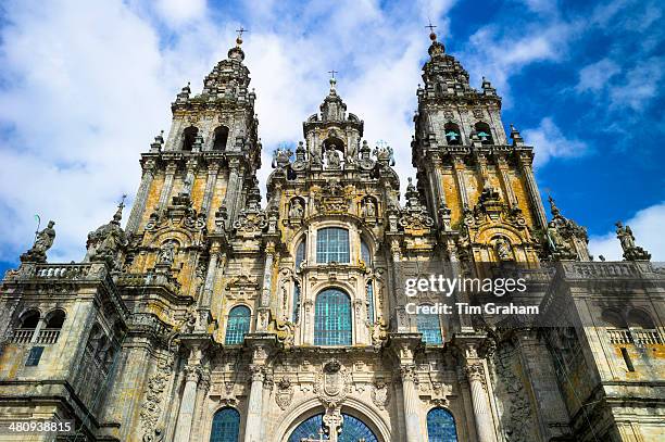 cathedral santiago de compostela, spain - santiago de compostela - fotografias e filmes do acervo