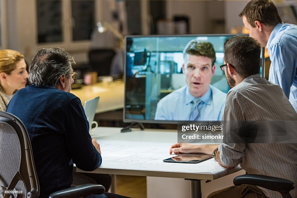 Architects in video conference