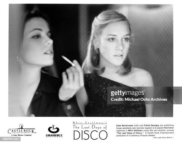 Actresses Chloë Sevigny and Kate Beckinsale in a scene from the movie "The Last Days of Disco " circa 1998.
