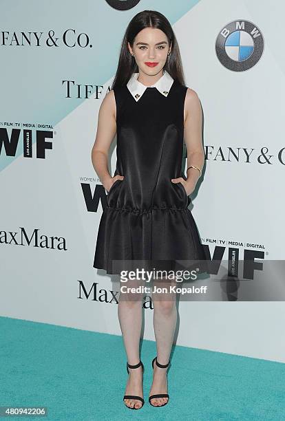 Actress Dana Melanie arrives at Women In Film 2015 Crystal + Lucy Awards at the Hyatt Regency Century Plaza on June 16, 2015 in Los Angeles,...