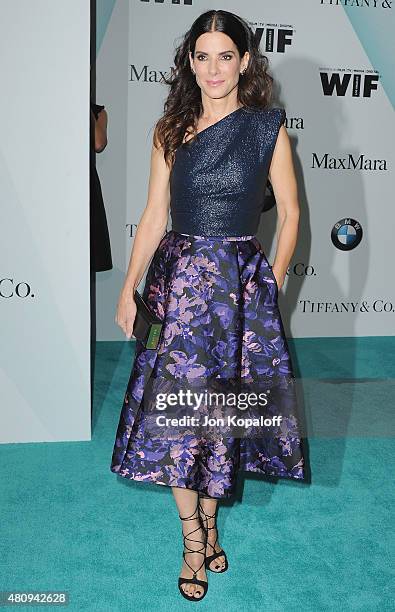 Actress Sandra Bullock arrives at Women In Film 2015 Crystal + Lucy Awards at the Hyatt Regency Century Plaza on June 16, 2015 in Los Angeles,...