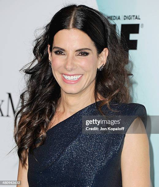 Actress Sandra Bullock arrives at Women In Film 2015 Crystal + Lucy Awards at the Hyatt Regency Century Plaza on June 16, 2015 in Los Angeles,...