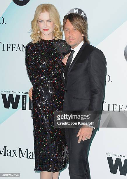 Actress Nicole Kidman and singer Keith Urban arrive at Women In Film 2015 Crystal + Lucy Awards at the Hyatt Regency Century Plaza on June 16, 2015...