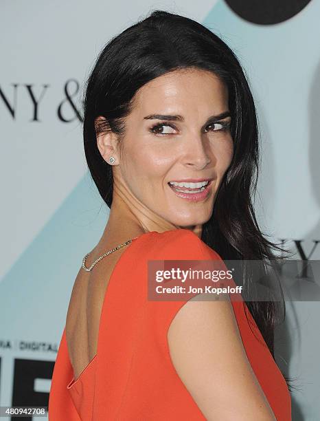 Actress Angie Harmon arrives at Women In Film 2015 Crystal + Lucy Awards at the Hyatt Regency Century Plaza on June 16, 2015 in Los Angeles,...
