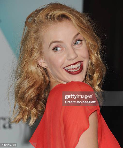 Actress Kelli Garner arrives at Women In Film 2015 Crystal + Lucy Awards at the Hyatt Regency Century Plaza on June 16, 2015 in Los Angeles,...