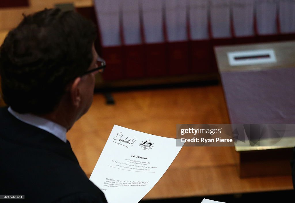 Peter Cosgrove Sworn In As Governor-General Of Australia