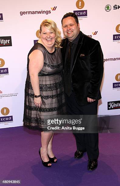 Paul Potts and Julie Ann Potts attend the 'Echo Award 2014' on March 27, 2014 in Berlin, Germany.