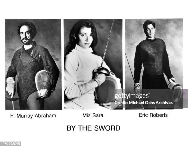 Actor F.Murray Abraham, actress Mia Sara and actor Eric Roberts pose for the movie " By the Sword" , circa 1993.