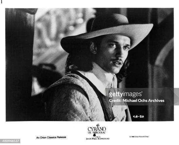 Actor Vincent Perez in a scene from the Orion Pictures movie " Cyrano de Bergerac " , circa 1990.