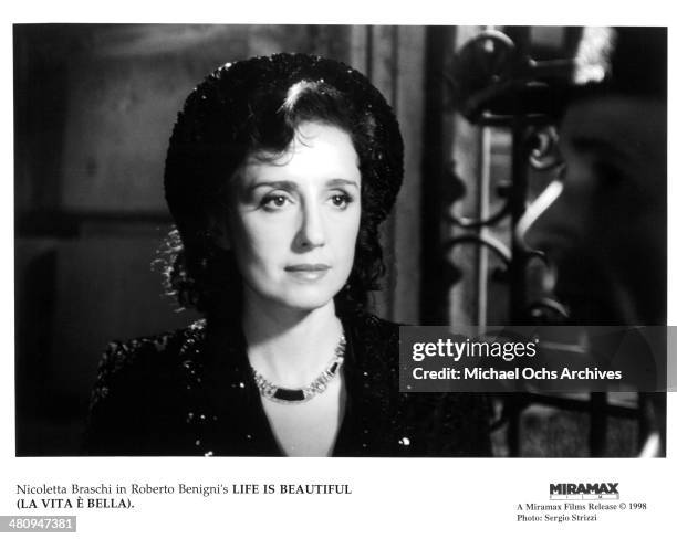 Actress Nicoletta Braschi in a scene from the Miramax movie "Life Is Beautiful" circa 1997.