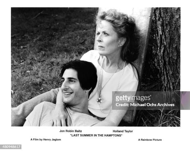 Actress Holland Taylor and actor Jon Robin Baitz in a scene from the movie "Last Summer in the Hamptons" circa 1995.
