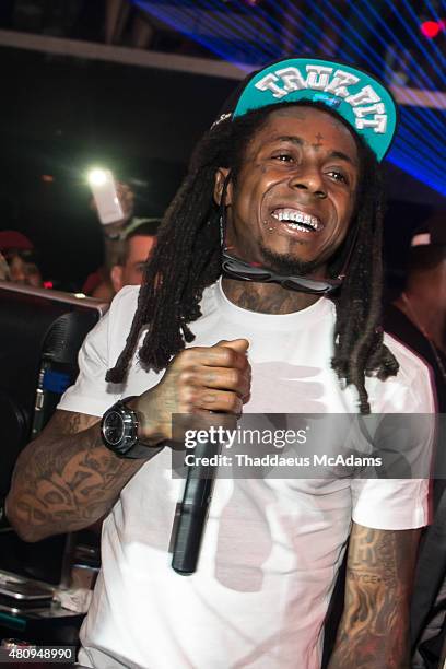 Lil Wayne rings in the New Year on December 31, 2014 in Miami, Florida.