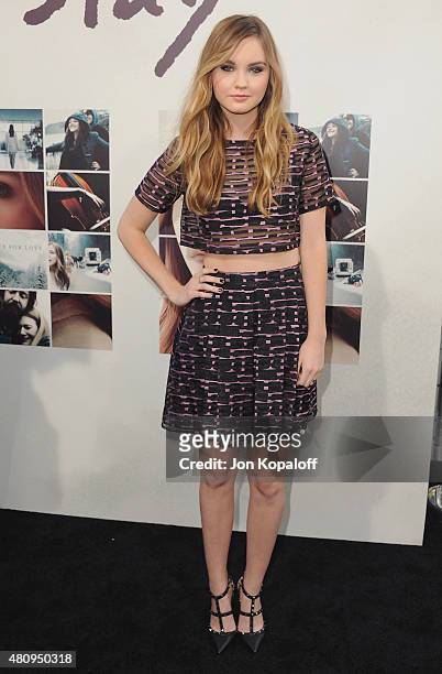 Actress Liana Liberato arrives at the Los Angeles Premiere "If I Stay" at TCL Chinese Theatre on August 20, 2014 in Hollywood, California.