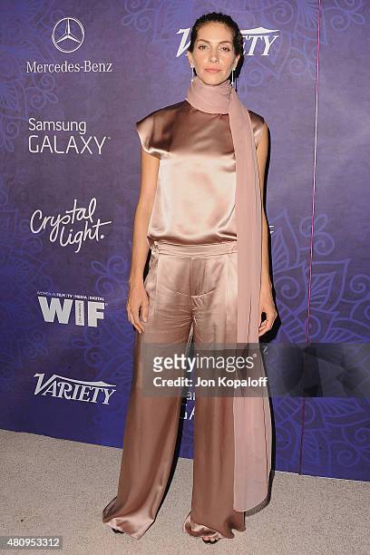 Actress Dawn Olivieri arrives at Variety And Women In Film Annual Pre-Emmy Celebration at Gracias Madre on August 23, 2014 in West Hollywood,...