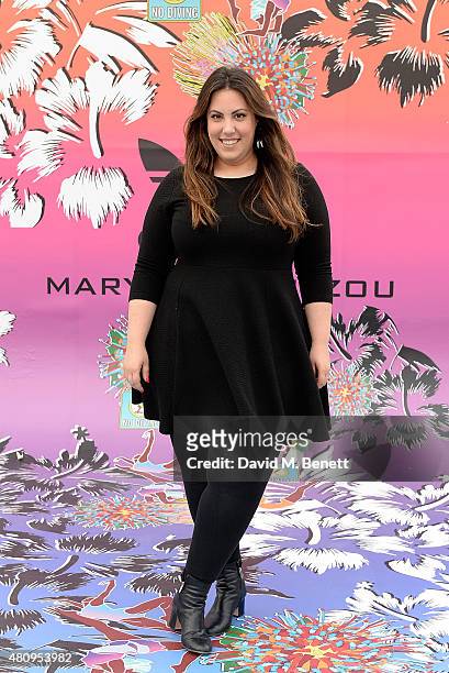 Mary Katrantzou attends a rooftop party in Shoreditch, London, to celebrate the launch of Mary Katrantzou for adidas Originals Season 2 at Snap...