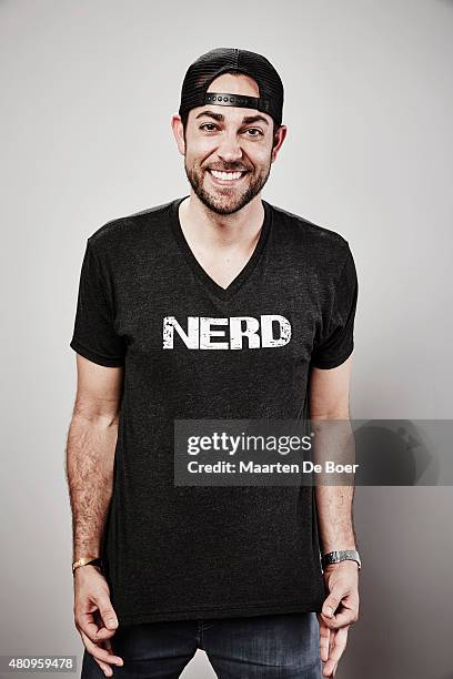 Zachary Levi poses for a portrait at the Getty Images Portrait Studio Powered By Samsung Galaxy At Comic-Con International 2015 at Hard Rock Hotel...