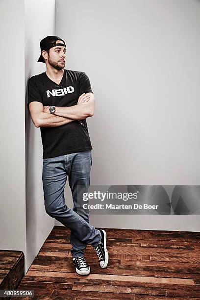 Zachary Levi poses for a portrait at the Getty Images Portrait Studio Powered By Samsung Galaxy At Comic-Con International 2015 at Hard Rock Hotel...