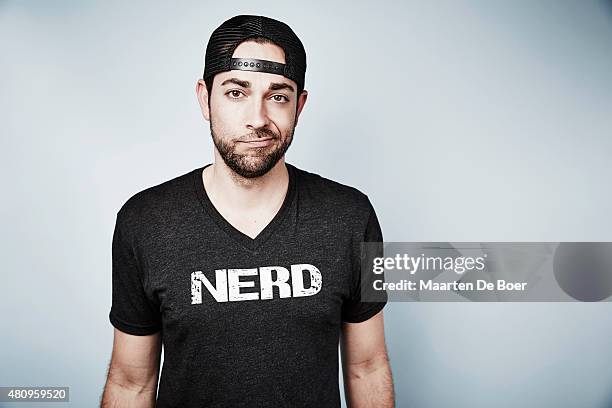 Zachary Levi poses for a portrait at the Getty Images Portrait Studio Powered By Samsung Galaxy At Comic-Con International 2015 at Hard Rock Hotel...