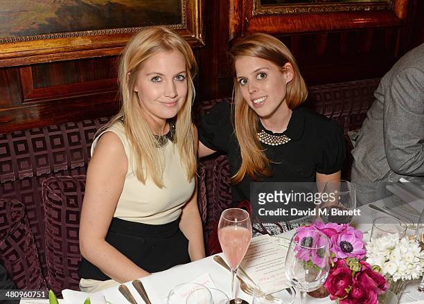 Marissa Montgomery and Princess Beatrice of York attend a private dinner hosted by Alice Naylor Leyland to celebrate the launch of 'Mrs. Alice In Her...