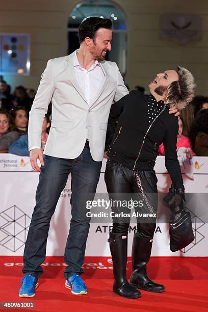 Pablo Puyol and Rafatal attend the "Todos Estan Muertos" premiere during the 17th Malaga Film Festival 2014 - Day 7 on March 27, 2014 in Malaga,...