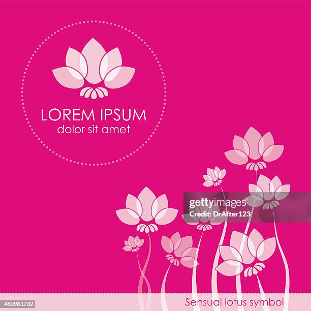 lotus symbol logo - lotus pattern stock illustrations