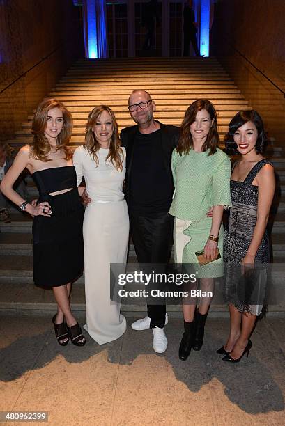 Chiara Ferragni, Laura Burdese, Ulrich Grimm, Hanneli Mustaparta and Nicole Warne attend the Calvin Klein Watches & Jewelery Private Dinner as part...