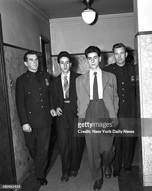 Goodman murder trial at Kings County Court, Brooklyn. John Annunziata and Neil Simonelli who are on trial before Judge Peter Braincase for the murder...