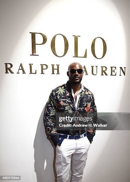 Model Tyson Beckford attends the Polo Ralph Lauren presentation during New York Fashion Week: Men's S/S 2016 on on July 16, 2015 in New York City.