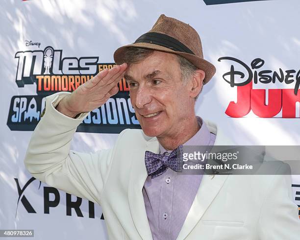 Scientist/educator Bill Nye arrives for the "Miles from Tomorrowland: Space Missions" kick off event held at New York Hall Of Science on July 16,...
