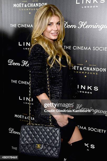 Model Angela Martini attends the Fox Searchlight Pictures' "Dom Hemingway" screening hosted by The Cinema Society And Links Of London on March 27,...