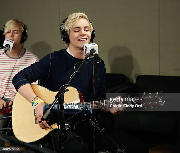 Ross Lynch performs with R5 at the SiriusXM Studios on March 27, 2014 in New York City.