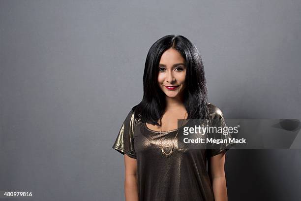 Reality TV personality Nicole 'Snooki' Polizzi poses for a portrait at the Logo TV's "Trailblazers" at the Cathedral of St. John the Divine on June...