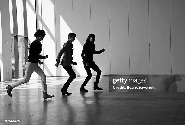 Models are seen backstage at Spring Studios during New York Fashion Week: Men's S/S 2016 on July 16, 2015 in New York City.