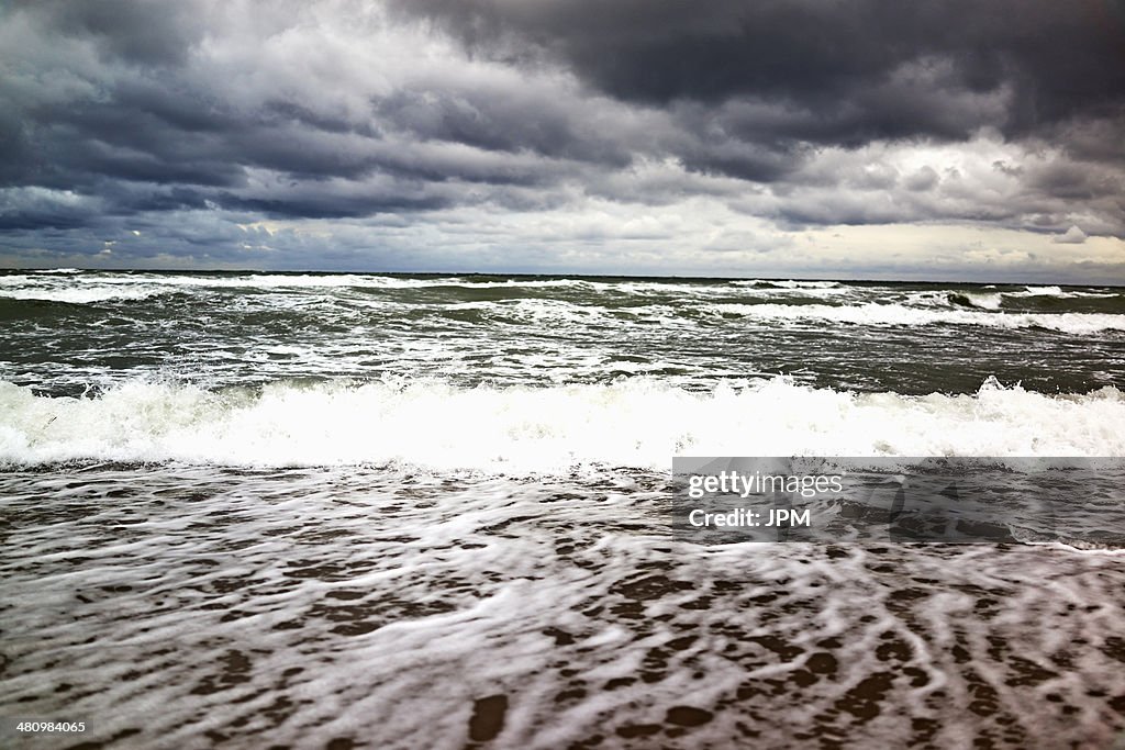 Stormy sea and sky