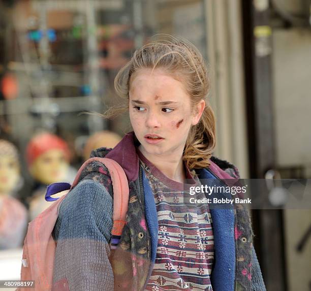 Johnny Sequoyah on the set of "Believe" on March 27, 2014 in New York City.