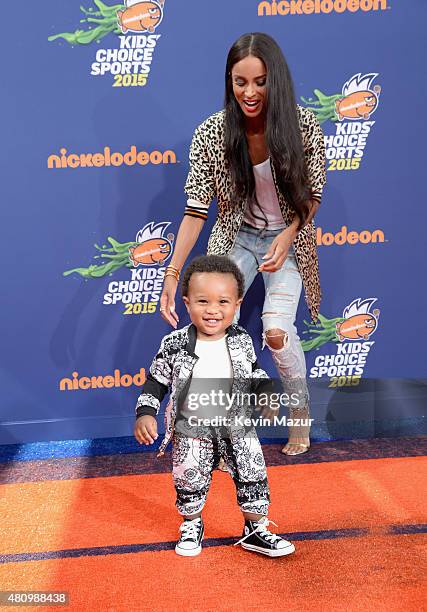 Future Zahir Wilburn and recording artist Ciara attend the Nickelodeon Kids' Choice Sports Awards 2015 at UCLA's Pauley Pavilion on July 16, 2015 in...