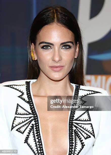 Daniela Bottero is seen arriving at Univision's Premios Juventud 2015 at the Bank United Center on July 16, 2015 in Miami, Florida.