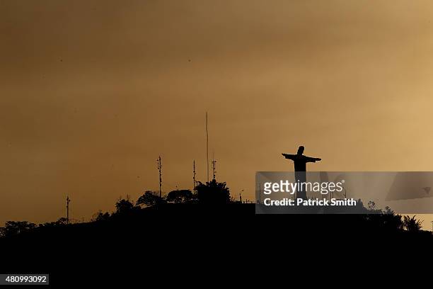 Cristo Rey is seen on day two of the IAAF World Youth Championships, Cali 2015 on July 16, 2015 at the Pascual Guerrero Olympic Stadium in Cali,...