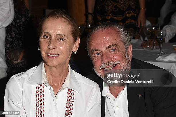 Jacqueline Baudit and Aurelio De Laurentiis attends 2015 Ischia Global Film & Music Fest - Day 4 on July 16, 2015 in Ischia, Italy.