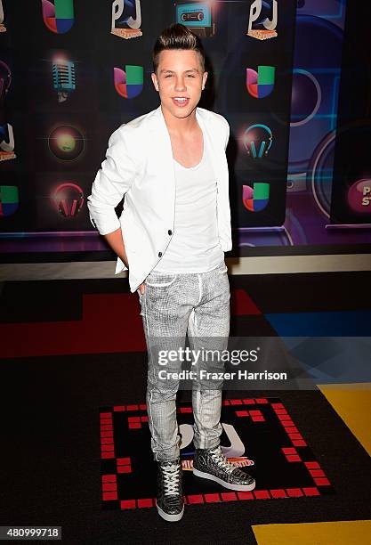 Jonatan Sanchez attends Univision's Premios Juventud 2015 at Bank United Center on July 16, 2015 in Miami, Florida.