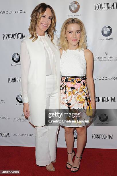 Publisher Alison Miller and actress Kiernan Shipka attend Los Angeles Confidential Women Of Influence Celebration hosted by Christina Hendricks on...