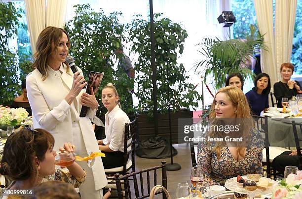 Los Angeles Confidential Publisher Alison Miller and actress Christina Hendricks attend the Los Angeles Confidential Women of Influence Celebration...
