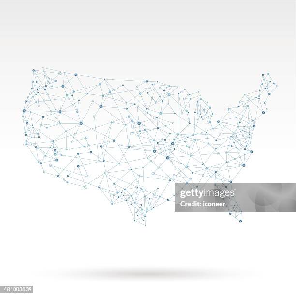 usa network map - join us stock illustrations