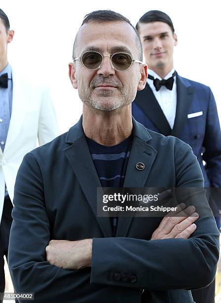 Steven Kolb attends the Hickey Freeman presentation during New York Fashion Week: Men's S/S 2016 at The Standard, East Village on July 16, 2015 in...