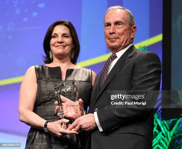 Jill Lafer presents former NYC Mayor Michael Bloomberg with the Global Citizen Award at the Planned Parenthood Federation Of America's 2014 Gala...