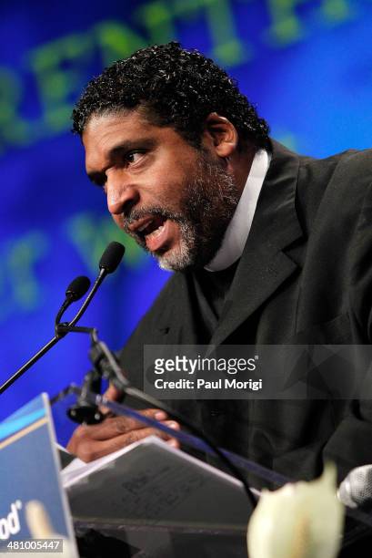 Rev. Dr. William Barber makes a few remarks after receiving the "Planned Parenthood Care. No Matter What." Award the Planned Parenthood Federation Of...
